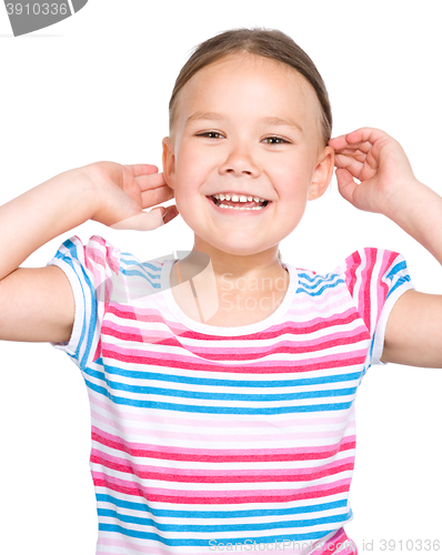 Image of Portrait of a happy little girl