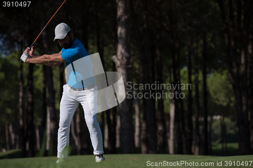 Image of golf player hitting shot