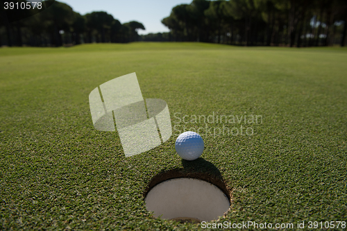Image of golf ball in the hole