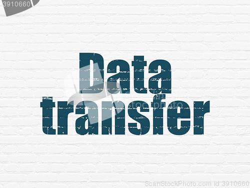 Image of Data concept: Data Transfer on wall background