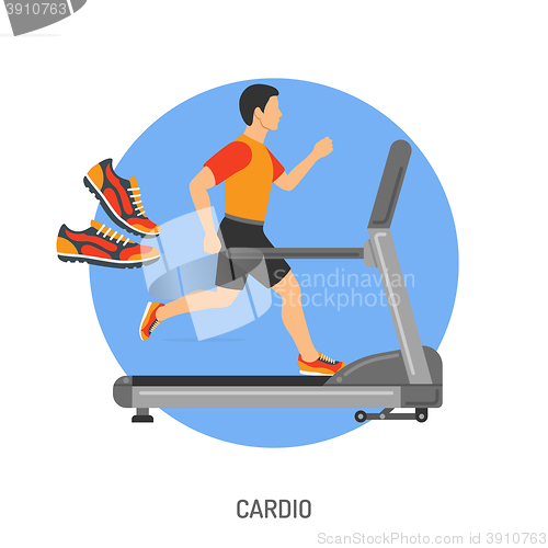 Image of Runner on Treadmill Concept