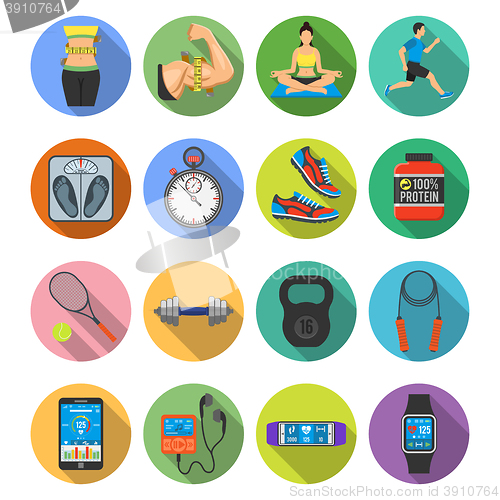 Image of Fitness Icon Set