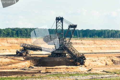 Image of Bucket-wheel excavator digging lignite (brown-coal)