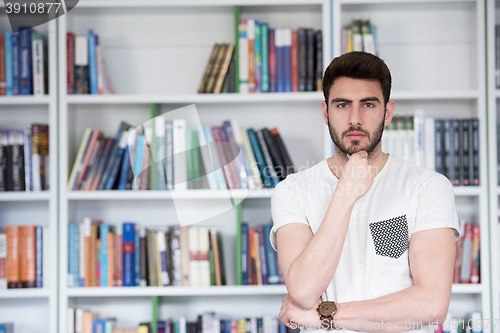 Image of student study  in school library