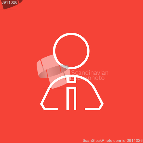 Image of Businessman line icon.