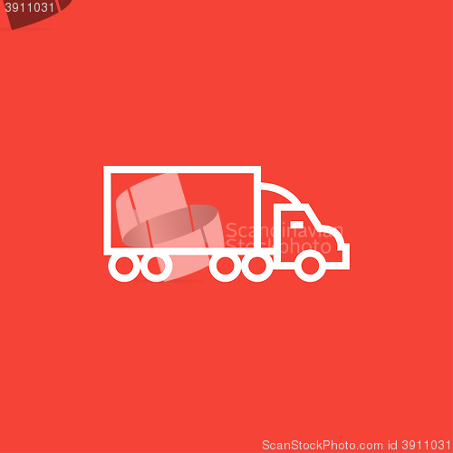 Image of Delivery truck line icon.