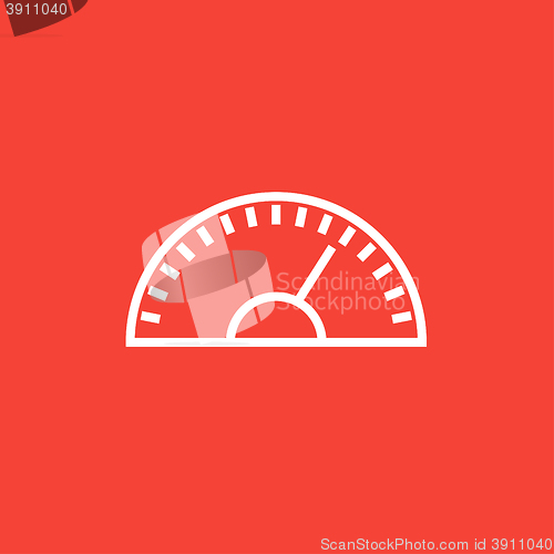 Image of Speedometer line icon.