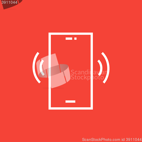 Image of Vibrating phone line icon.