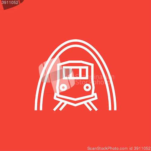 Image of Railway tunnel line icon.