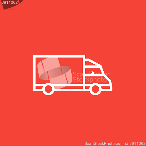 Image of Delivery truck line icon.