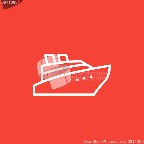 Image of Cruise ship line icon.