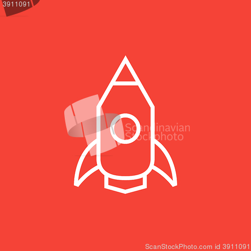 Image of Rocket line icon.