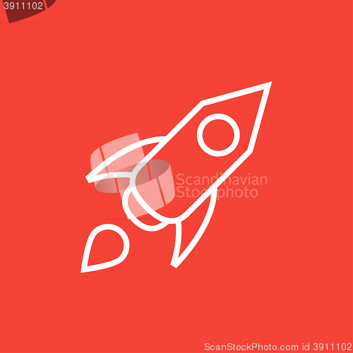 Image of Rocket line icon.