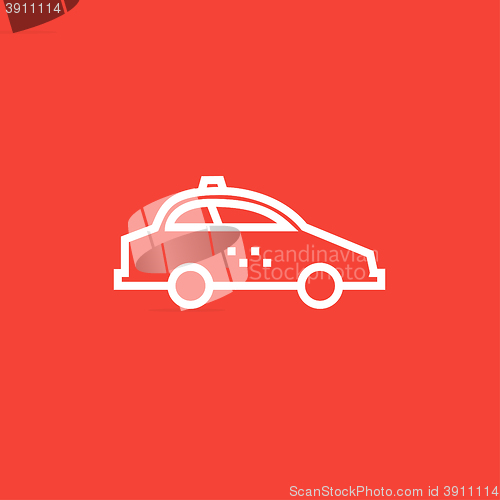 Image of Taxi car line icon.