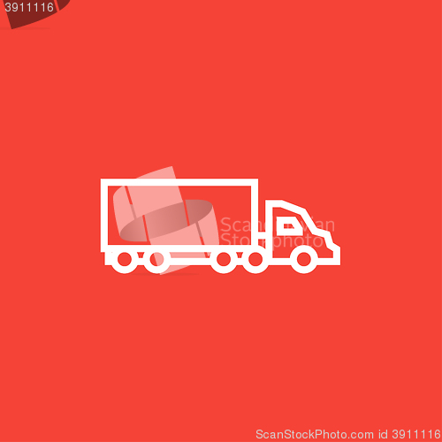 Image of Delivery truck line icon.