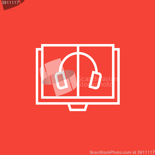 Image of Audiobook line icon.