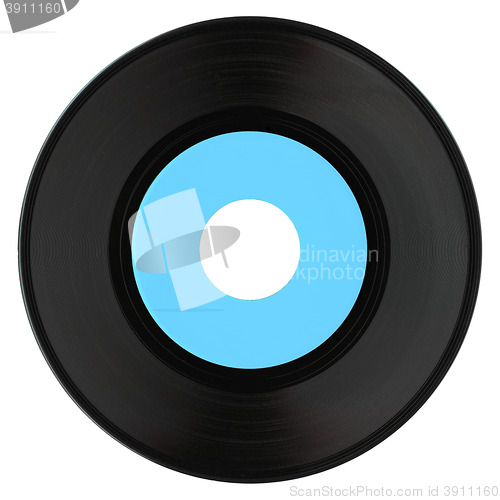 Image of Vinyl record with blue label