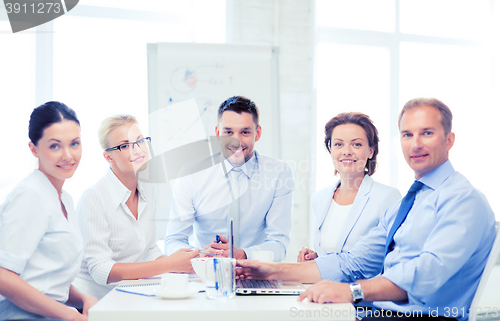 Image of business team having meeting in office