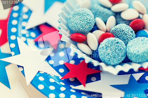 Image of candies with star decoration on independence day