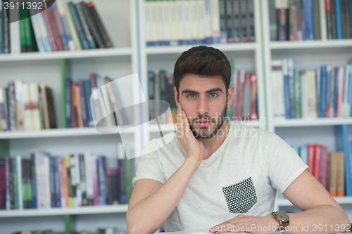 Image of student study  in school library