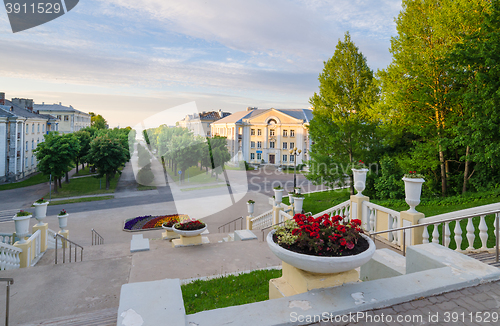 Image of Stairs to the Promenade in Sillamae, Estonia