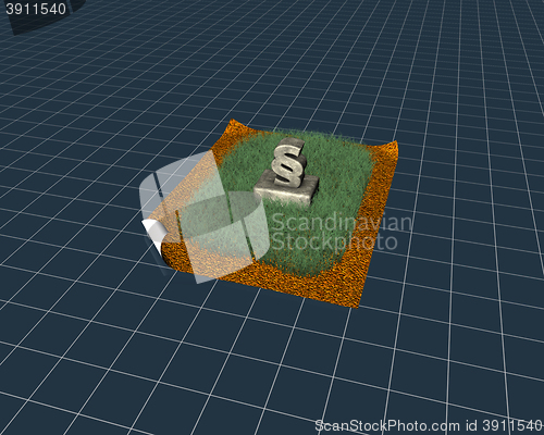 Image of stone paragraph symbol - 3d rendering