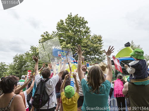 Image of Crowd During The Publicity Caravan - Tour de France 2015