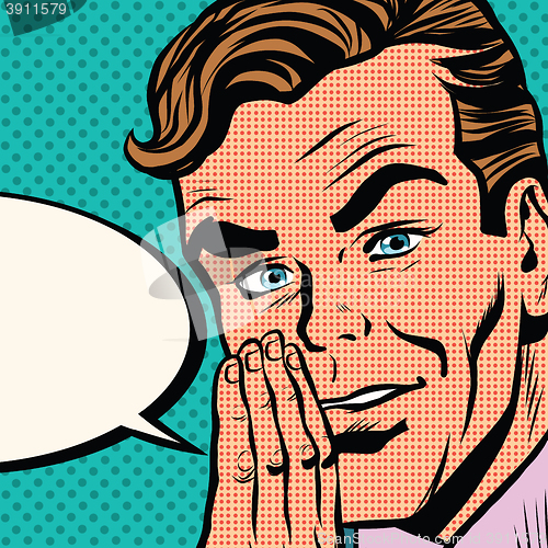 Image of businessman promo poster pop art retro