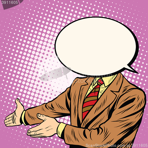 Image of businessman promo poster pop art retro