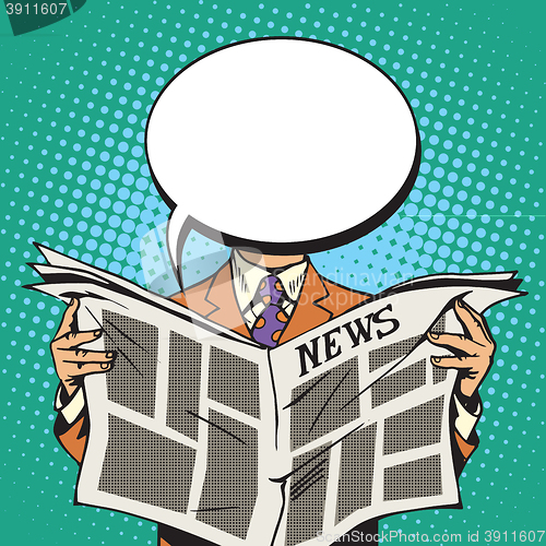 Image of Bubble head reader of the newspaper