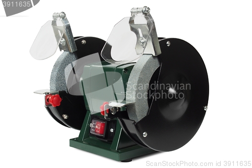 Image of Bench grinder on white