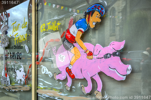 Image of Funny Window Shop Decoration - Tour de France 2015