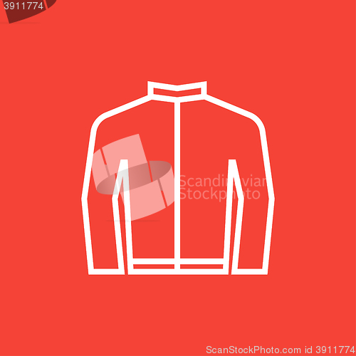 Image of Biker jacket line icon.