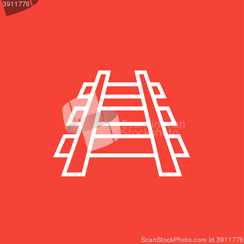 Image of Railway track line icon.