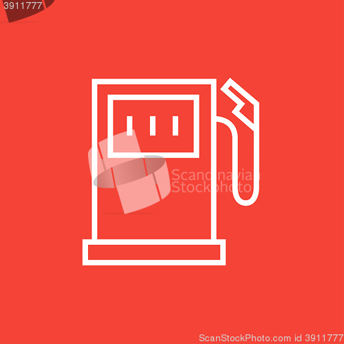 Image of Gas station line icon.