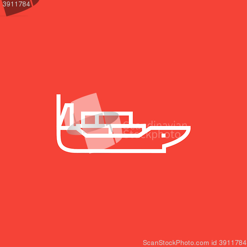 Image of Cargo container ship line icon.