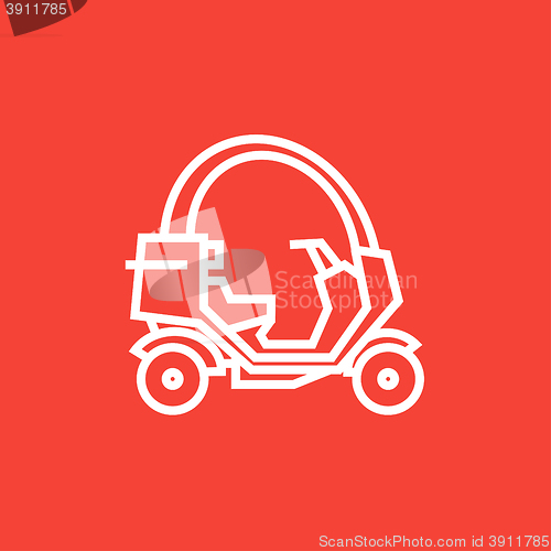 Image of Rickshaw line icon.