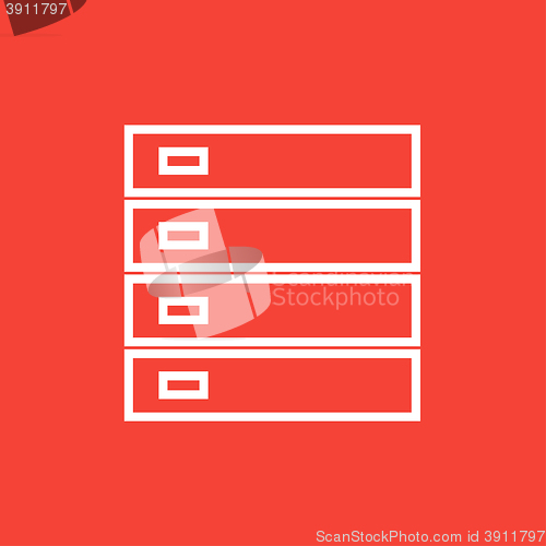 Image of Computer server line icon.