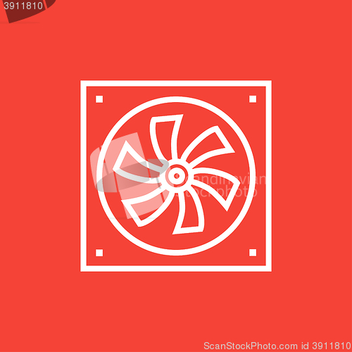 Image of Computer cooler line icon.