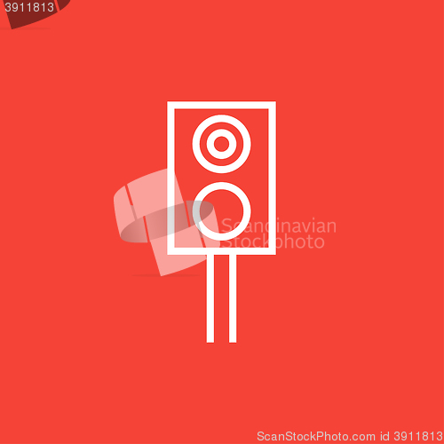 Image of Railway traffic light line icon.