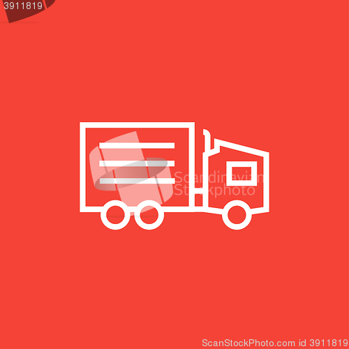 Image of Delivery truck line icon.