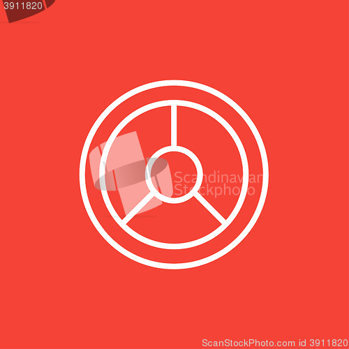 Image of Steering wheel line icon.