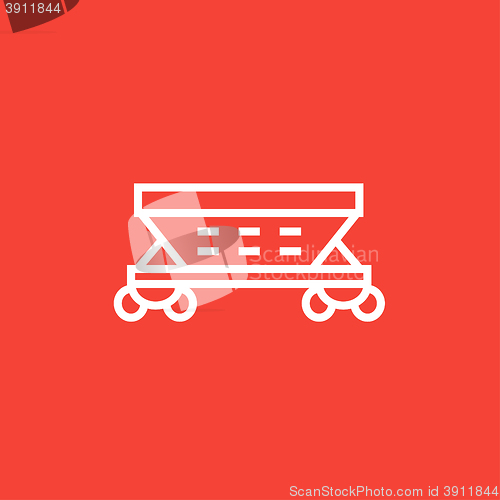 Image of Cargo wagon line icon.