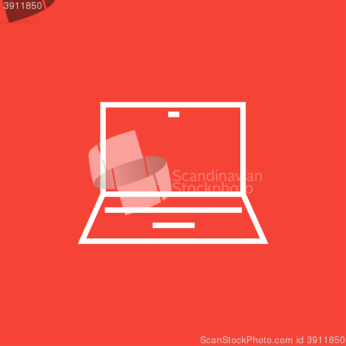 Image of Laptop line icon.