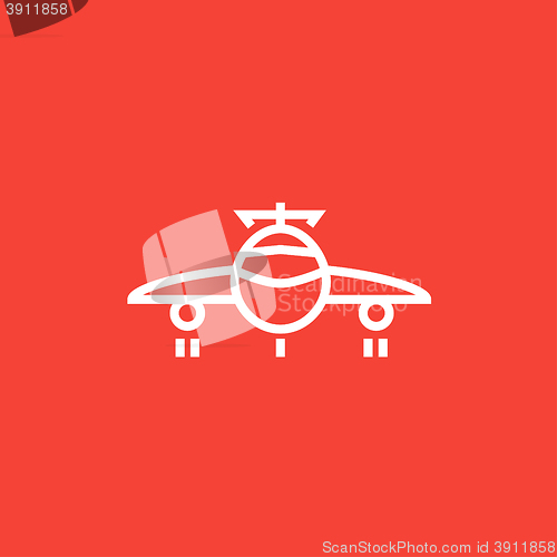 Image of Airplane line icon.