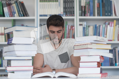 Image of student study  in school library