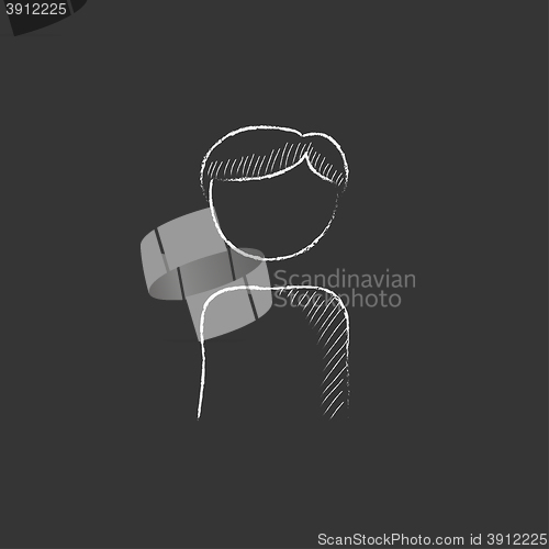 Image of Businessman. Drawn in chalk icon.