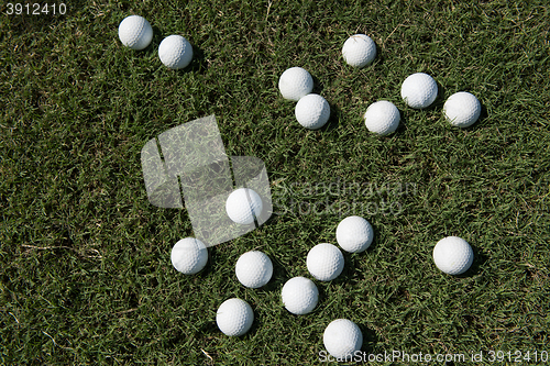 Image of golf balls background