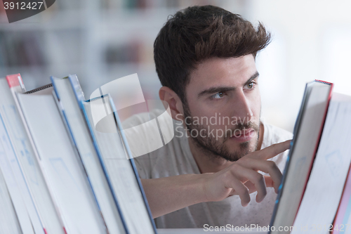 Image of student study  in school library