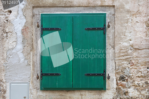 Image of Green Window Shutters